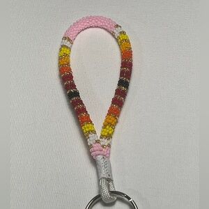Colorful Beaded Keychain Loop